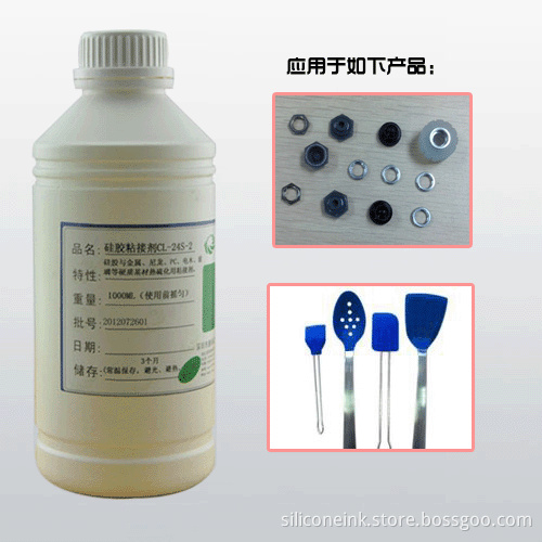 Silicone kitchenware adhesive